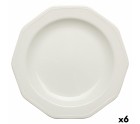 Flat plate Churchill Artic White Ceramic White China crockery Ø 27 cm (6 Units)