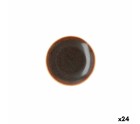 Plato Llano Ariane Decor Cerámica Marrón (Ø 15 cm) (24 Unidades)