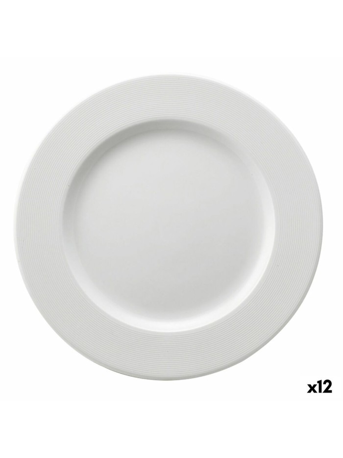 Flat plate Ariane Orba Ceramic White (Ø 27 cm) (12 Units)