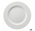 Plato Llano Ariane Orba Cerámica Blanco (Ø 27 cm) (12 Unidades)