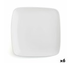Flat plate Ariane Vital Squared Ceramic White (30 x 22 cm) (6 Units)