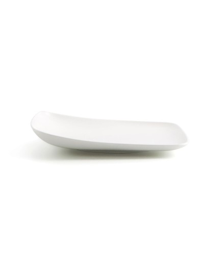 Flat plate Ariane Vital Squared Ceramic White (30 x 22 cm) (6 Units)