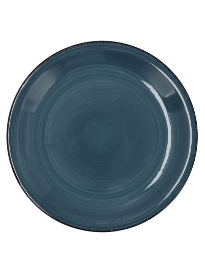 Plato Llano Quid Vita Cerámica Azul (Ø 27 cm) (12 Unidades)