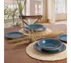 Plato Llano Quid Vita Cerámica Azul (Ø 27 cm) (12 Unidades)