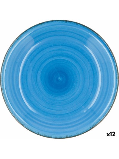 Plato Hondo Quid Vita Azul Cerámica (ø 21,5 cm) (12 Unidades)