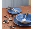 Deep Plate Quid Vita Blue Ceramic (ø 21,5 cm) (12 Units)
