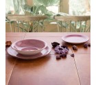 Plato Hondo Quid Vita Peoni Cerámica Rosa Ø 21,5 cm (12 Unidades)