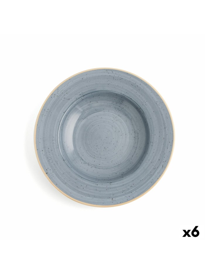 Assiette creuse Ariane Terra Céramique Bleu (Ø 26 cm) (6 Unités)