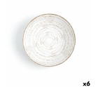 Plato Hondo Ariane Tornado Cerámica Bicolor (Ø 21 cm) (6 Unidades)