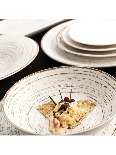 Assiette creuse Ariane Tornado Céramique Bicolore (Ø 21 cm) (6 Unités)