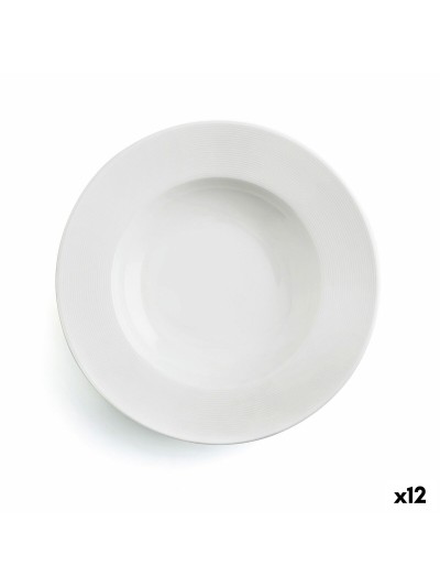 Plato Hondo Ariane Orba Cerámica Blanco 23 cm (12 Unidades)