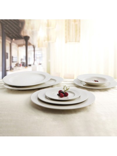Plato Hondo Ariane Orba Cerámica Blanco 23 cm (12 Unidades)