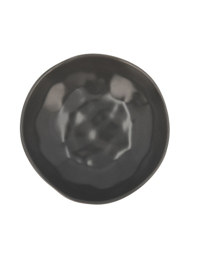 Plato Hondo Bidasoa Cosmos Cerámica Negro (22 cm) (12 Unidades)