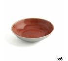 Deep Plate Ariane Terra Ceramic Red (Ø 21 cm) (6 Units)