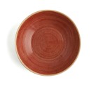 Plato Hondo Ariane Terra Cerámica Rojo (Ø 21 cm) (6 Unidades)