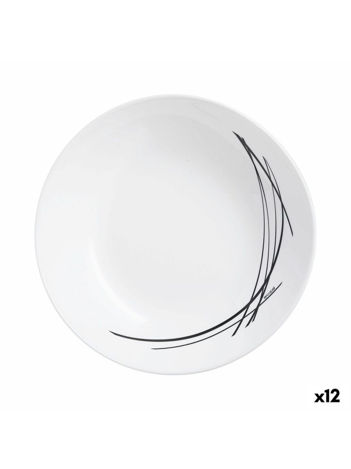 Deep Plate Arcopal Domitille Bicoloured Glass (20 cm) (12 Units)