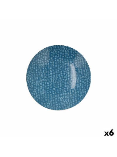 Assiette creuse Ariane Coupe Ripple Céramique Bleu (20 cm) (6 Unités)