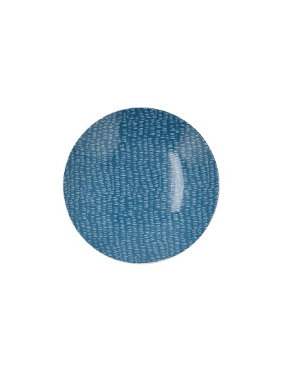 Deep Plate Ariane Coupe Ripple Ceramic Blue (20 cm) (6 Units)