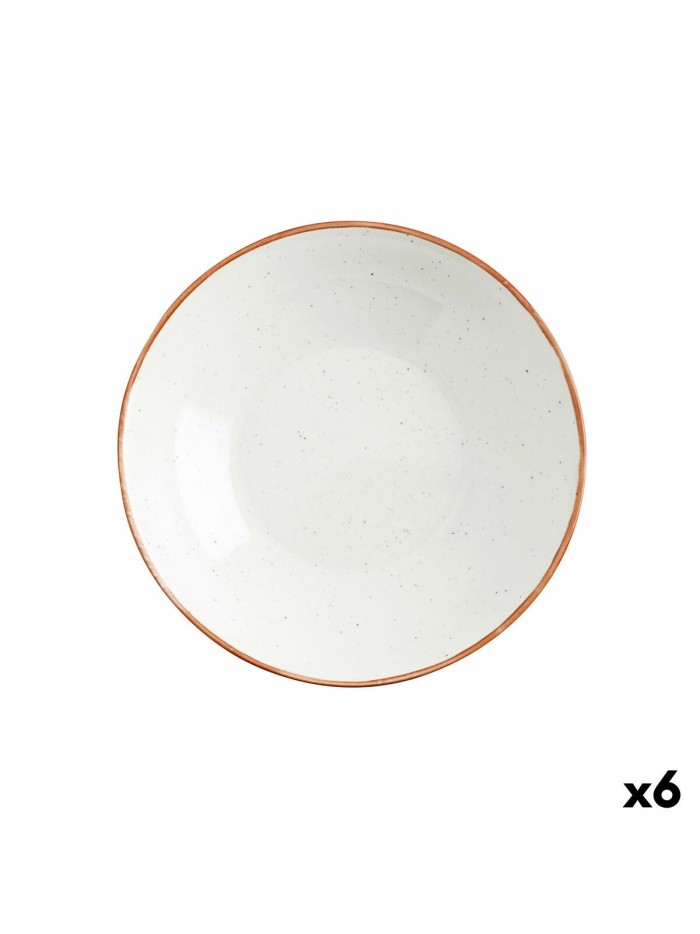 Assiette creuse Ariane Terra Céramique Beige (Ø 21 cm) (6 Unités)