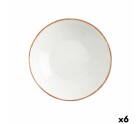 Plato Hondo Ariane Terra Cerámica Beige (Ø 21 cm) (6 Unidades)