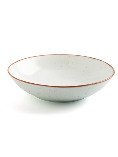 Plato Hondo Ariane Terra Cerámica Beige (Ø 21 cm) (6 Unidades)