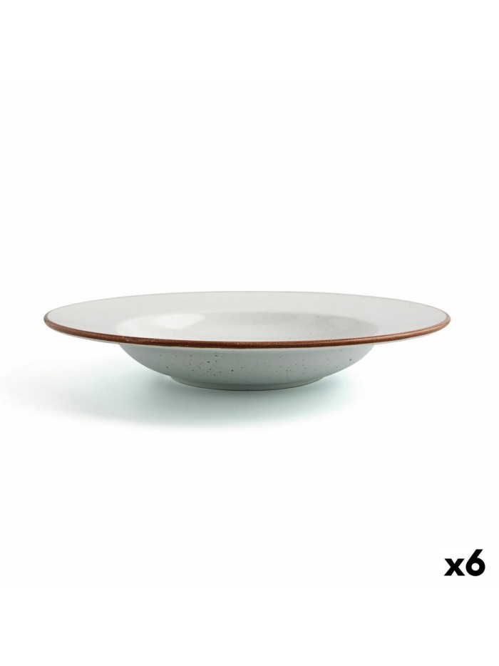 Deep Plate Ariane Terra Ceramic Beige (Ø 26 cm) (6 Units)
