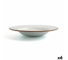 Plato Hondo Ariane Terra Cerámica Beige (Ø 26 cm) (6 Unidades)