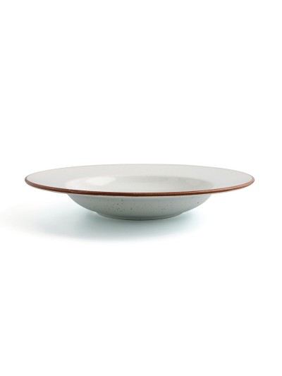 Plato Hondo Ariane Terra Cerámica Beige (Ø 26 cm) (6 Unidades)