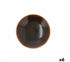 Deep Plate Ariane Coupe Decor Ceramic Brown (20 cm) (6 Units)