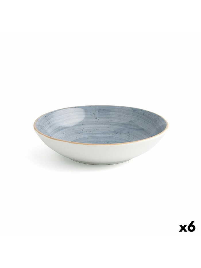 Deep Plate Ariane Terra Ceramic Blue (Ø 21 cm) (6 Units)