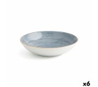 Deep Plate Ariane Terra Ceramic Blue (Ø 21 cm) (6 Units)