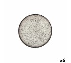Plato Hondo Ariane Rock Cerámica Negro (Ø 21 cm) (6 Unidades)