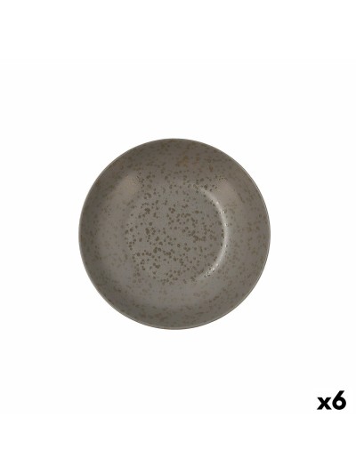 Plato Hondo Ariane Oxide Cerámica Gris (Ø 21 cm) (6 Unidades)