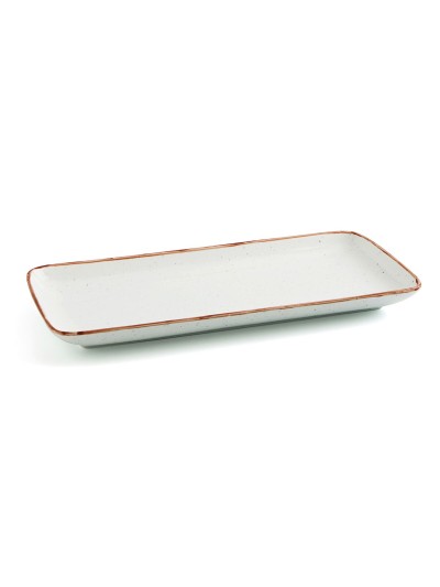 Serving Platter Ariane Terra Rectangular Ceramic Beige (36 x 16,5 cm) (6 Units)