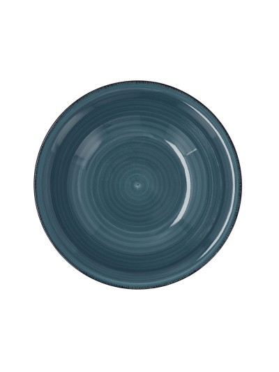 Plato Hondo Quid Vita Cerámica Azul (ø 21,5 cm) (12 Unidades)