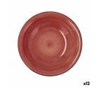 Plato Hondo Quid Vita Cerámica Rojo (ø 21,5 cm) (12 Unidades)