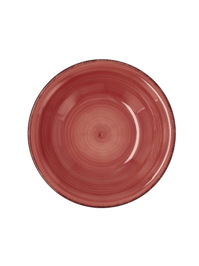 Plato Hondo Quid Vita Cerámica Rojo (ø 21,5 cm) (12 Unidades)