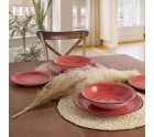 Plato Hondo Quid Vita Cerámica Rojo (ø 21,5 cm) (12 Unidades)