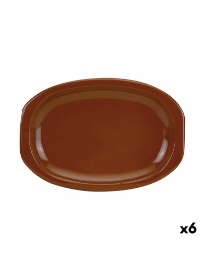 Fuente de Cocina Raimundo Barro Profesional Barro cocido Marrón 6 Unidades 36 x 25 cm