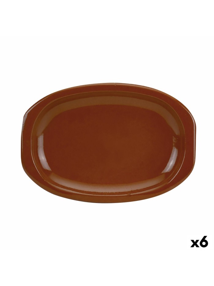 Serving Platter Raimundo Barro Profesional Baked clay Brown 6 Units 36 x 25 cm