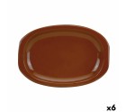 Serving Platter Raimundo Barro Profesional Baked clay Brown 6 Units 36 x 25 cm
