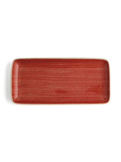 Serving Platter Ariane Terra Rectangular Ceramic Red (36 x 16,5 cm) (6 Units)