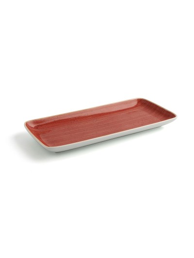 Fuente de Cocina Ariane Terra Rectangular Cerámica Rojo (36 x 16,5 cm) (6 Unidades)