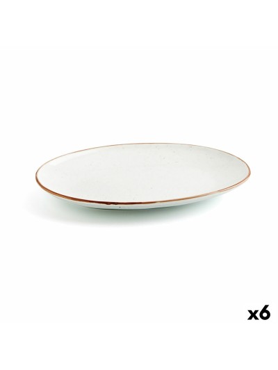 Fuente de Cocina Ariane Terra Ovalado Cerámica Beige (Ø 32 cm) (6 Unidades)