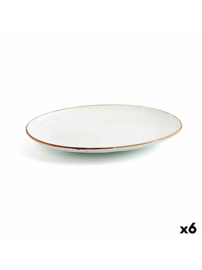 Serving Platter Ariane Terra Oval Ceramic Beige (Ø 32 cm) (6 Units)