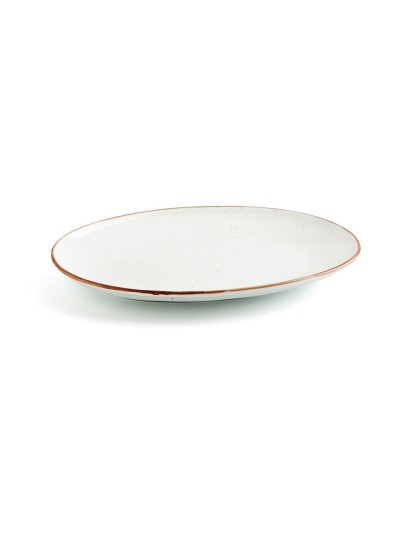 Plat à Gratin Ariane Terra Oblongue Céramique Beige (Ø 32 cm) (6 Unités)