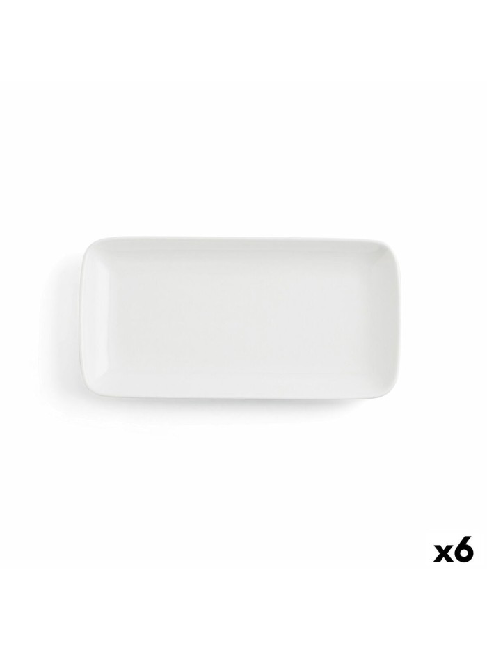 Plat à Gratin Ariane Vital Coupe Rectangulaire Céramique Blanc (28 x 14 cm) (6 Unités)