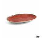 Serving Platter Ariane Terra Oval Ceramic Red (Ø 32 cm) (6 Units)