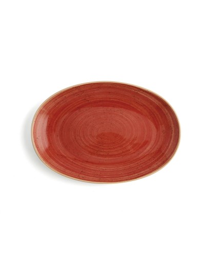 Fuente de Cocina Ariane Terra Ovalado Cerámica Rojo (Ø 32 cm) (6 Unidades)