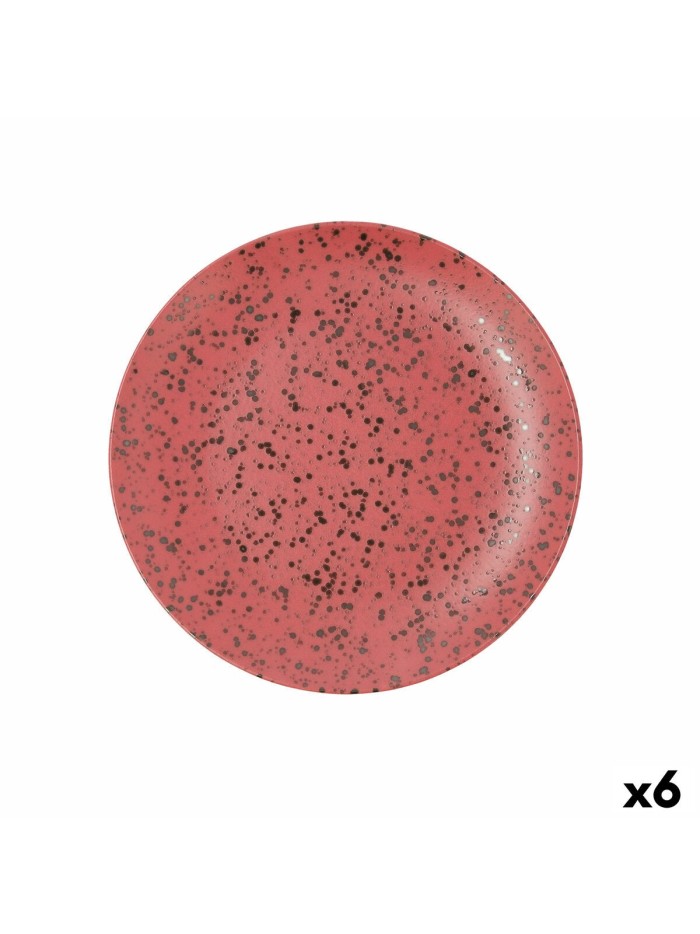 Plato Llano Ariane Oxide Cerámica Rojo (Ø 27 cm) (6 Unidades)